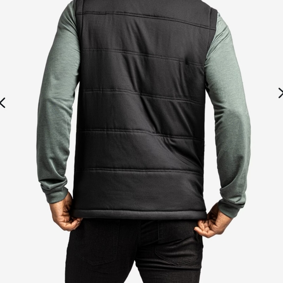Travis Mathew Black Interlude Zip Pufffer Vest New Mens Small Spring Ski Golf S - Picture 2 of 4
